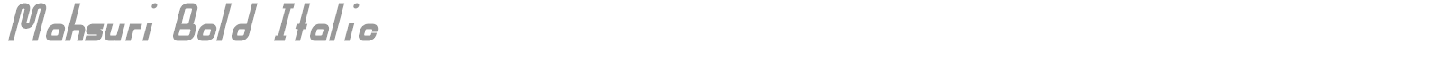Mahsuri Bold Italic font preview